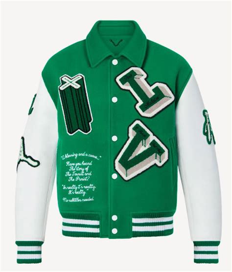 green lv jacket|louis vuitton varsity jacket price.